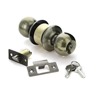Cerradura Cilindro Esfera Dormitorio Latón Antiguo - Pro-Lock