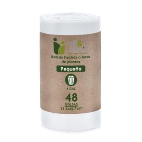 Rollo de Bolsas Biodegradables para Basura Tamaño S 48 Unidades