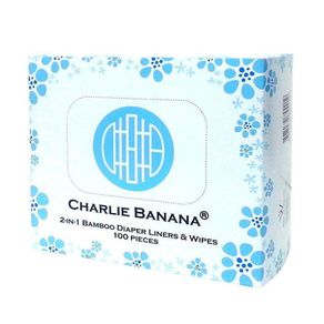 2 En 1 Bamboo Liners Y Wipe In Box 100Pk - Charlie Banana