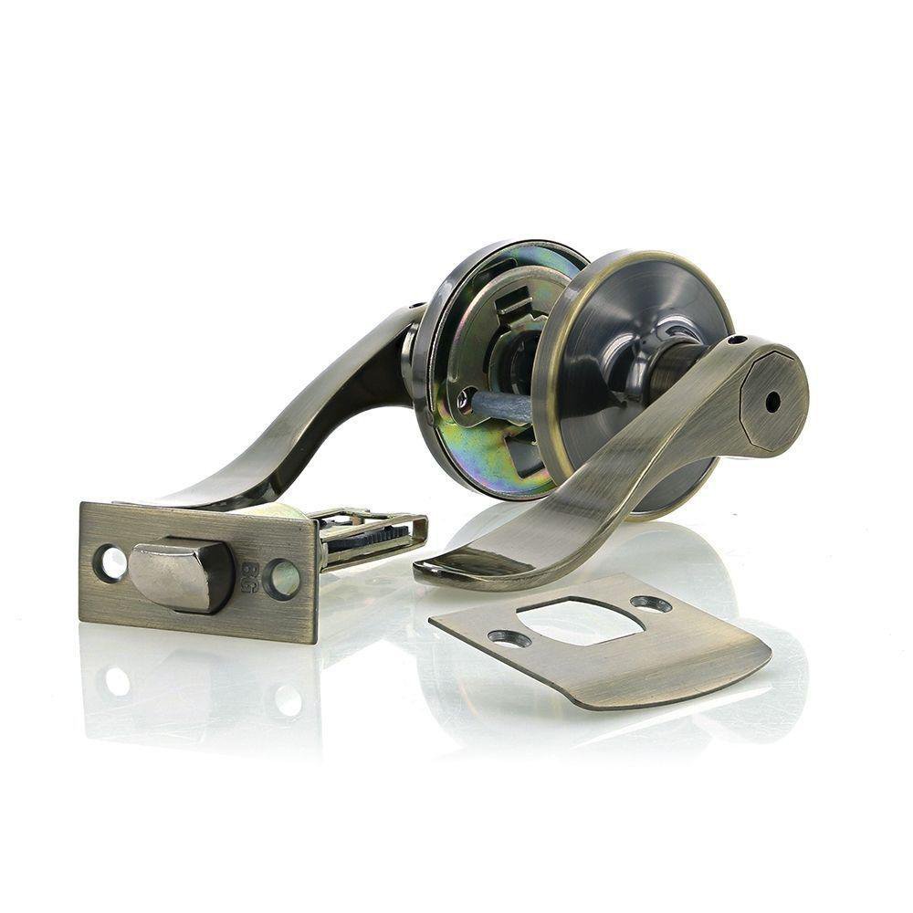 Chapa De Baño Tipo Manija Dugar - Premium Lock Varios Colores Bronce Veneciano