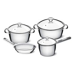 Batería De 4 Piezas Y 3 Tapaderas Allegra - Tramontina