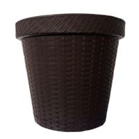 Maceta Rattan # 1 Café - La Campana