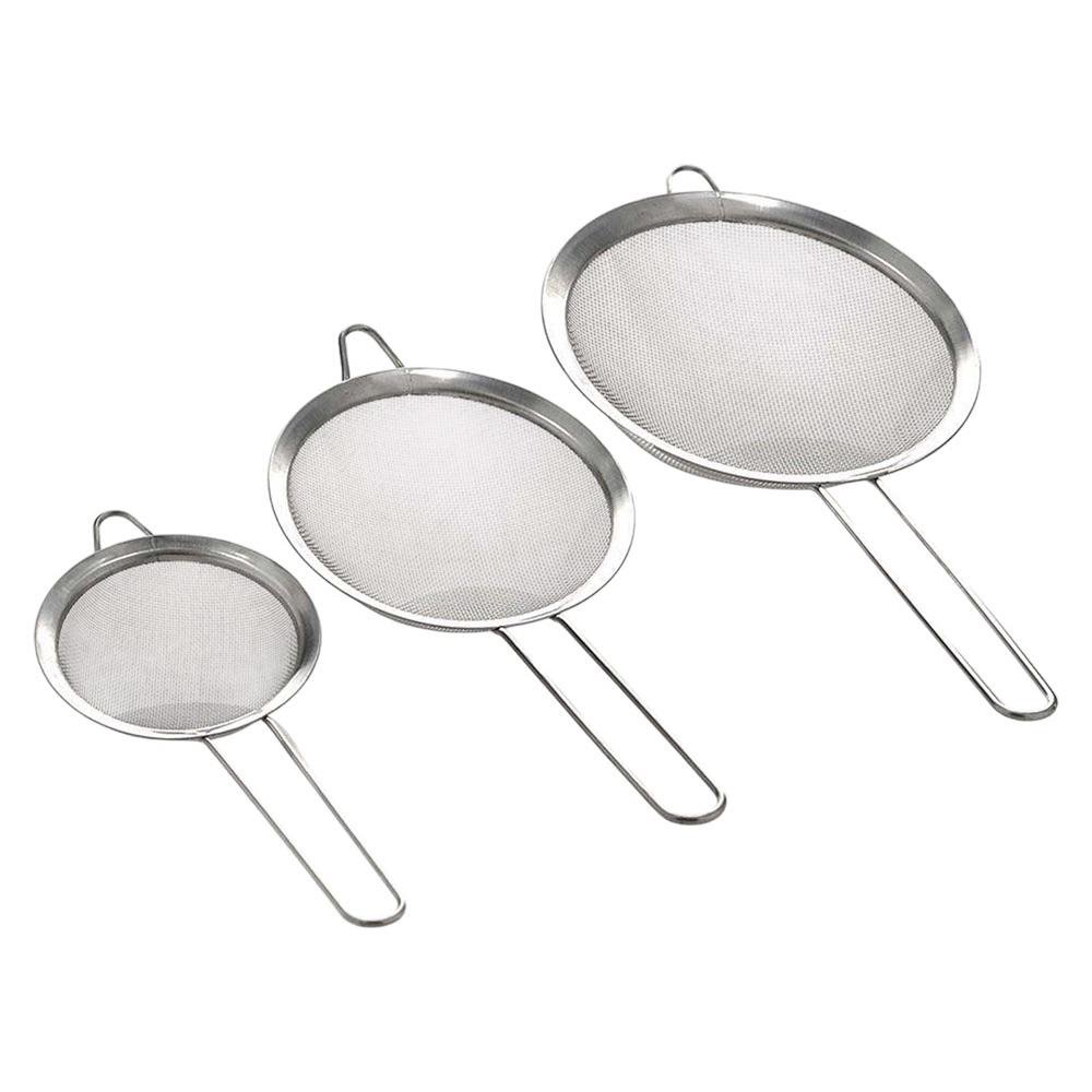 Set de 3 Coladores de Acero Inoxidable Color Plateado Set de Coladores de Acero Inoxidable 3 Pzas