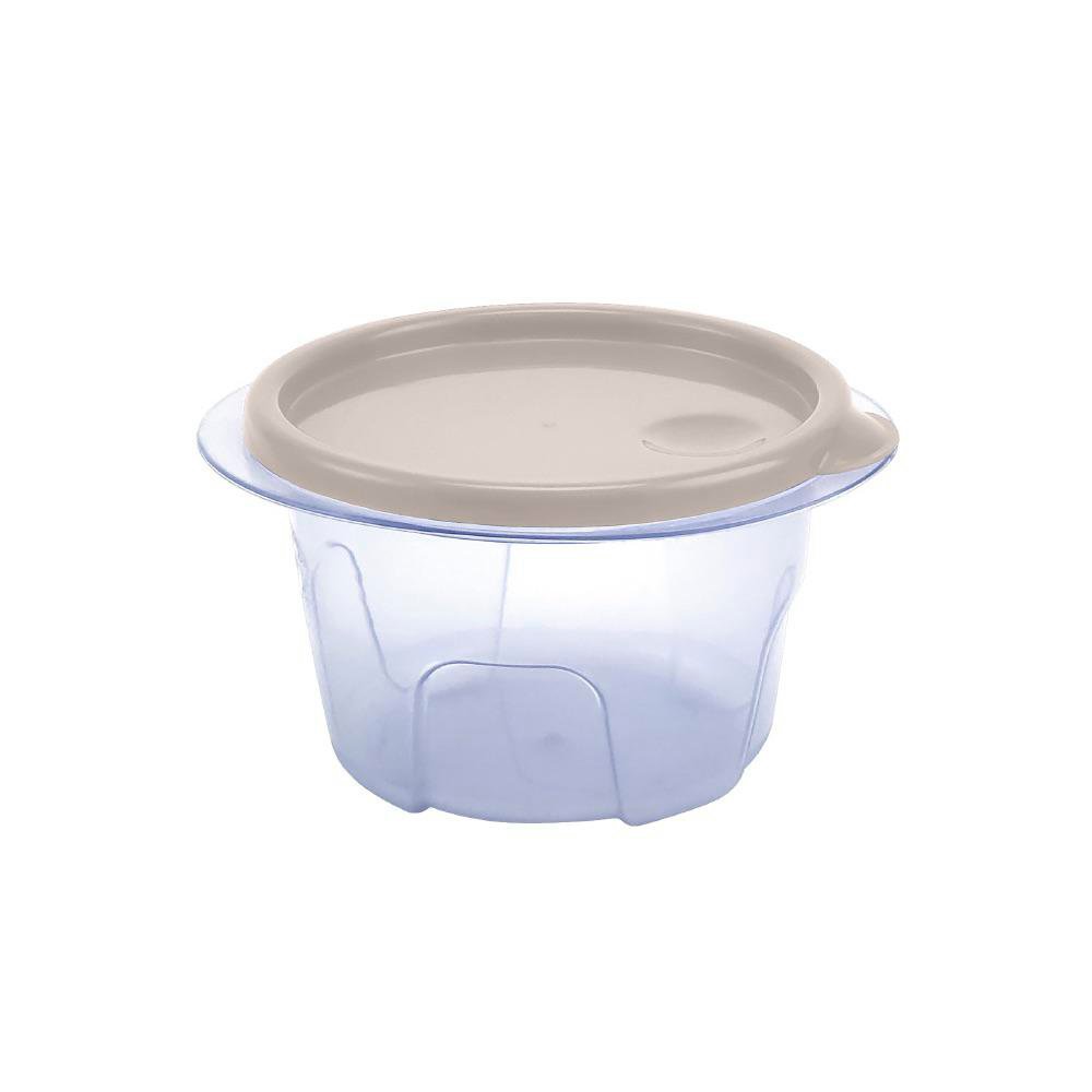 Contenedor Cilíndrico de 473 ml con Tapadera Color Marfil