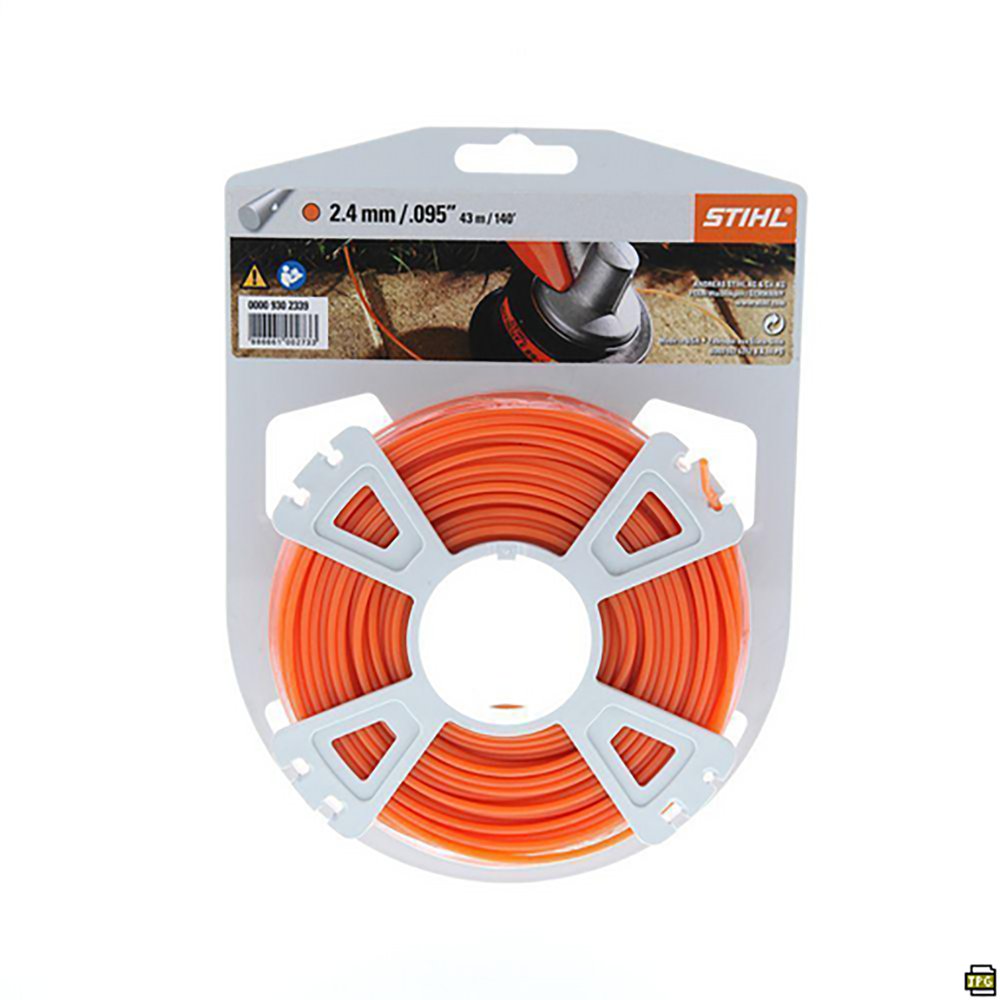 Hilo Redondo para Desbrozadora de 2.4 mm x 43 Metros