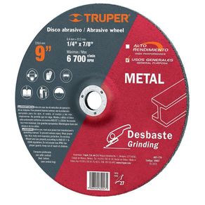 Disco Para Desbaste De Metal 9 - Truper
