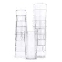 Set 12 Vasos Acrilicos Transparentes - Winco Varias Capacidades
