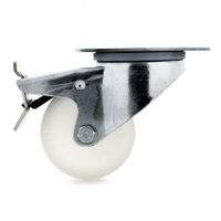 Rodo Placa Giratoria Freno Nylon 3.2 Plg