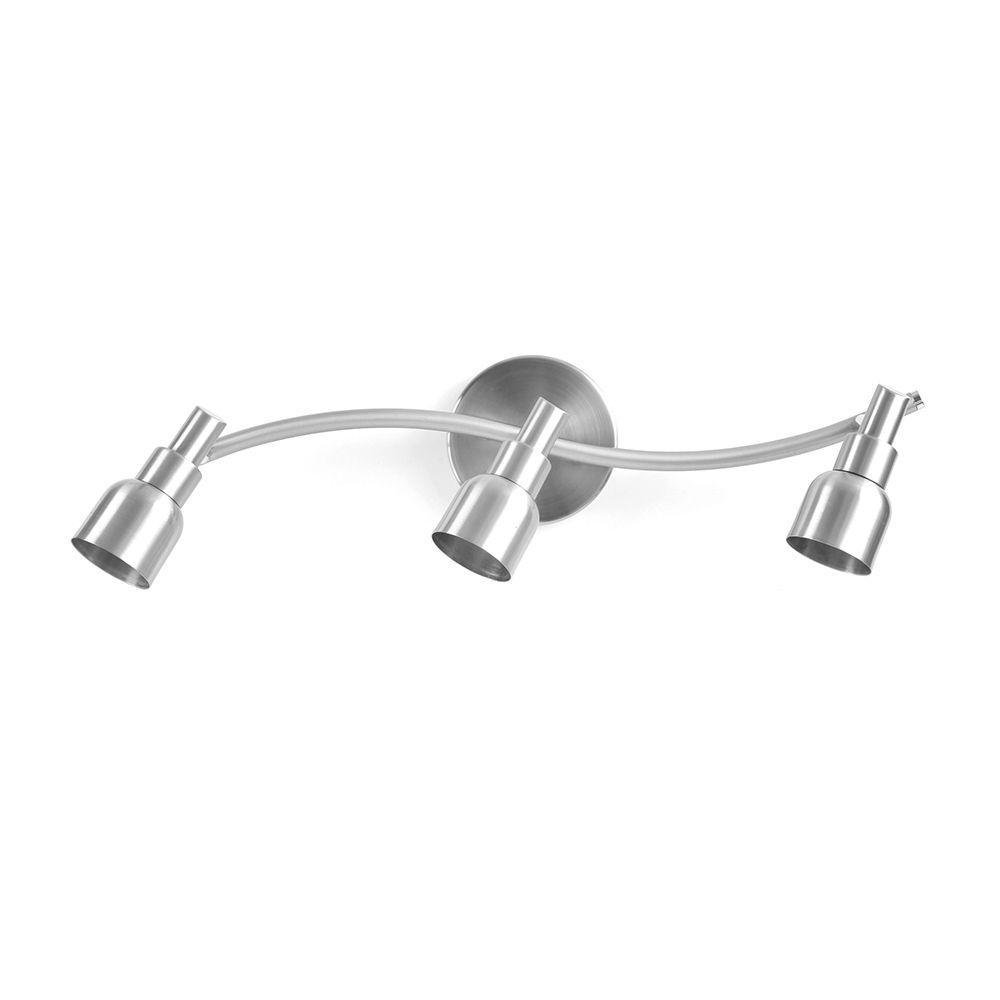 Lámpara Triple Moderna para Pared Metal Satinado Lámpara De Techo/Pared Satín Niquelado 3Bombillosxgu10X50W - Zlumini