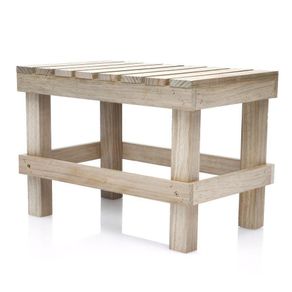 Banco De Madera Natural Para Maceta De 66 X19 Cm - Fixer