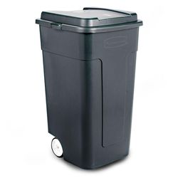 Basurero Plástico Con Rodos Verde 50 Gal - Rubbermaid
