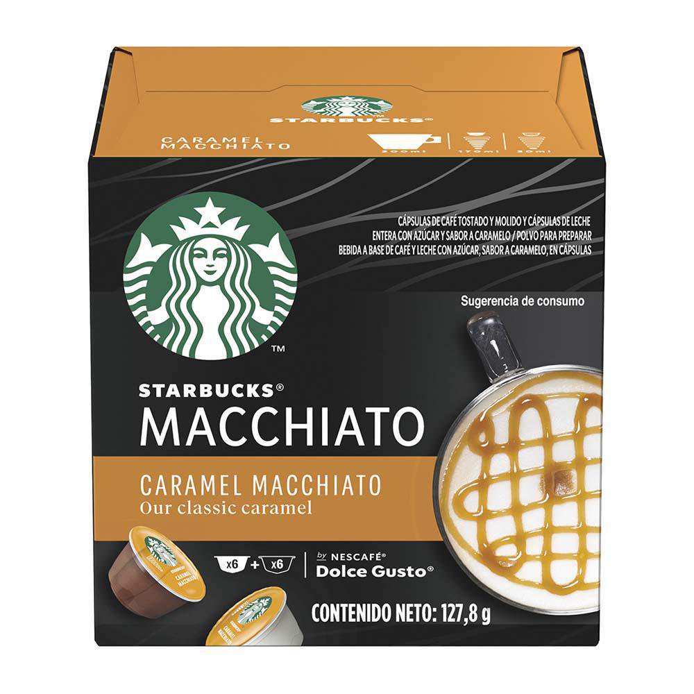 Cápsulas de Café Dolce Gusto Starbucks Sabor Caramel Macchiato 12 Piezas