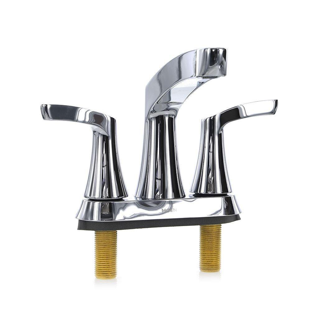 Grifo para Lavamanos Mezclador Cuello Alto Cromo 4 Plg Mezcladora Para Lavamanos - Moen