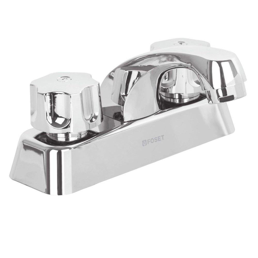 Grifo Mezclador para Lavamanos Corto Pomo He x agonal 4 Plg Cromo