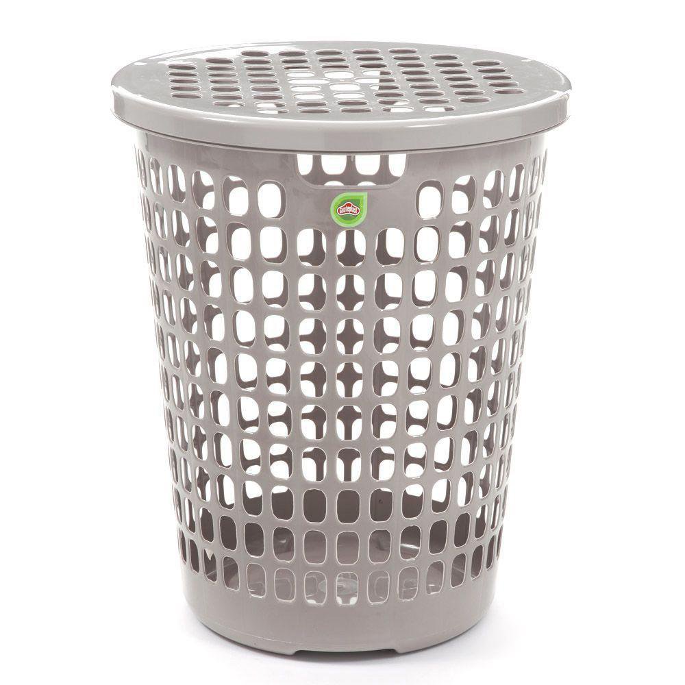 Canasta para Lavandería 66 L de Plástico Color Beige Cesto para Ropa 66 L de Plástico Color Beige