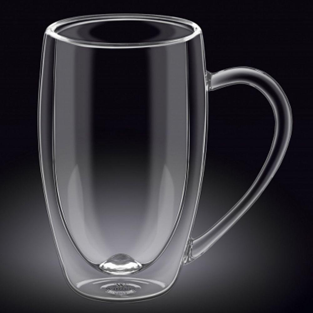 Vaso de Vidrio Doble Pared de 17 oz Color Transparente