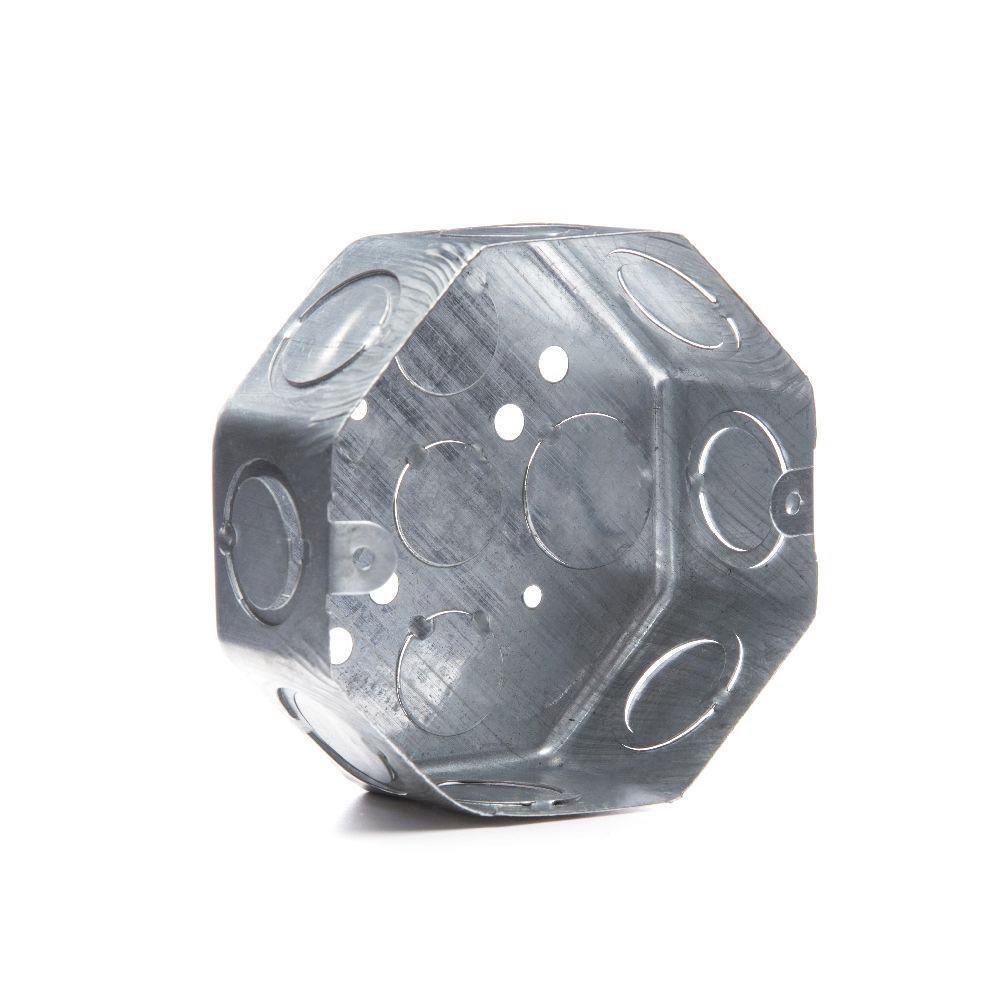 Caja Eléctrica Empotrable Octagonal de Metal 4X4 Plg
