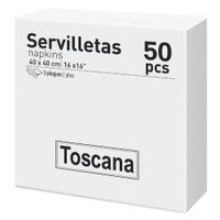 Set 50 Servilletas White - Toscana