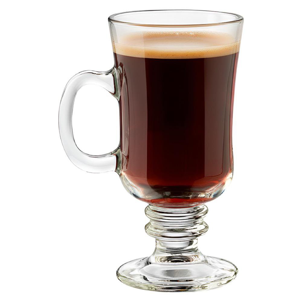 Taza de Vidrio para Café con Pedestal de 236 ml Color Transparente