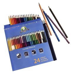 Crayones Triangulares De Madera Premium 24 Unidades + 2 Lapices Hp - Mis Pasitos
