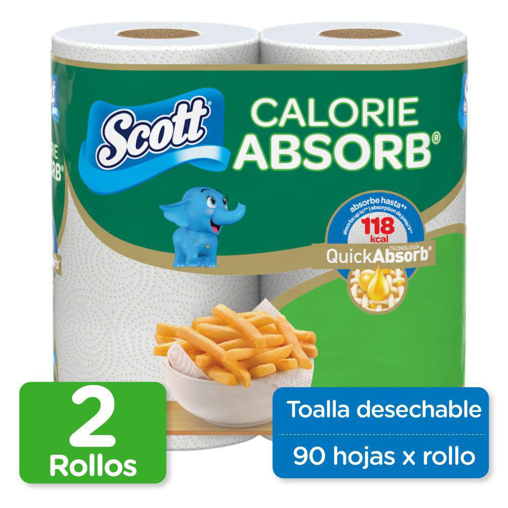 Papel Mayordomo Calorie Absorb, 2 Rollos Papel Mayordomo Calorie Absorb 2 Rollos