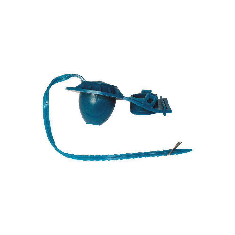 Sapo de Inodoro Flapper de Caucho Azul y Cadena