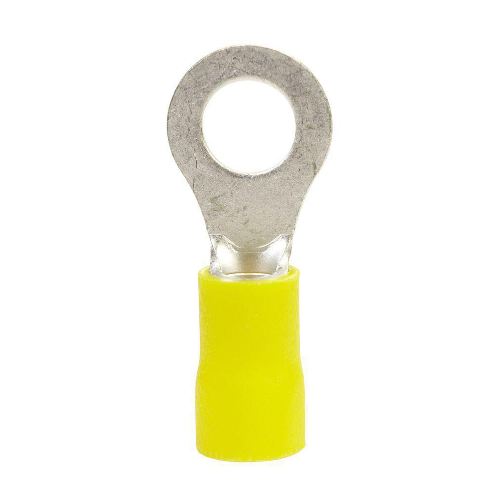 Terminal de Anillo a Presión 10 a 12 AWG 12-1/4 Plg Terminal De Anillo A Presión Amarillo…