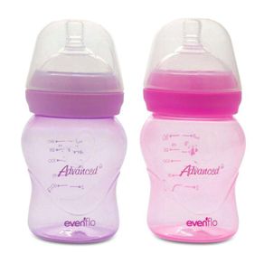 Biberón Advanced Cuello Ancho Anticólicos Dúo 5 Oz - Evenflo Varios Colores