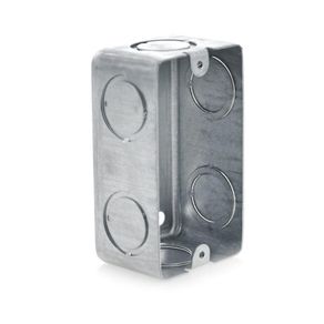 Caja Eléctrica Empotrable Rectangular De Metal - Volteck