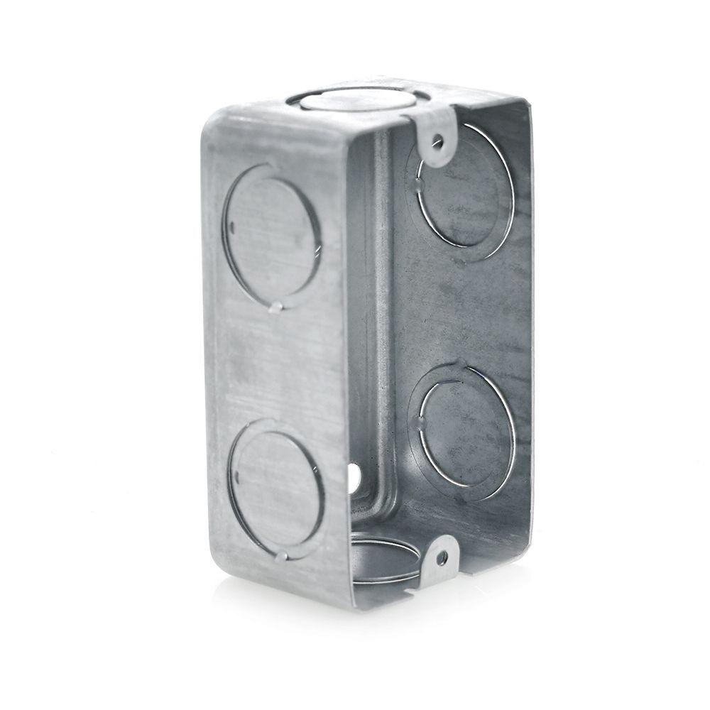 Caja Eléctrica Empotrable Rectangular de Acero 2X4 Plg