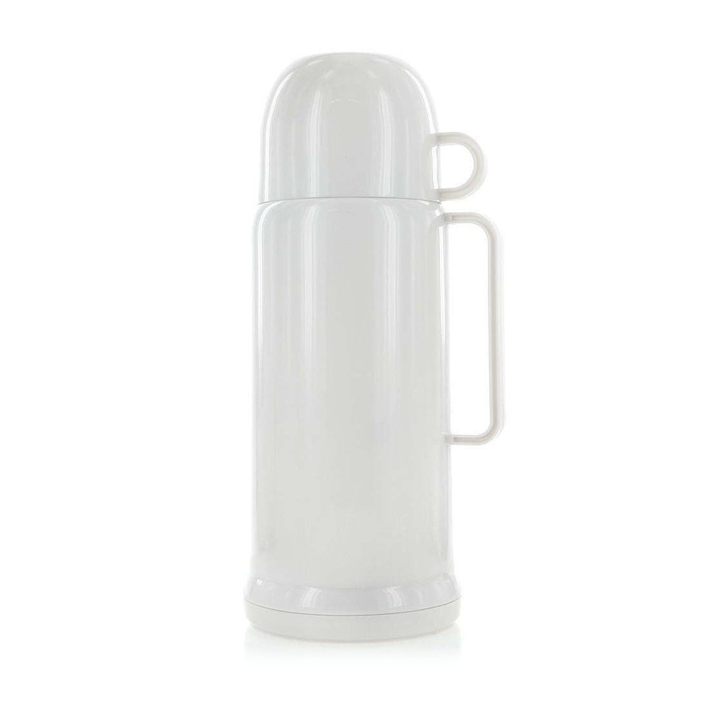 Termo de 1 L con Aislamiento de Plástico y Vidrio Color Blanco