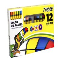 Crayón Pastel Redondo 12 Colores - Tucan