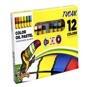 Crayón Pastel Redondo 12 Colores - Tucan