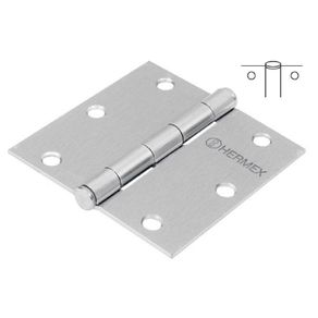 Bisagra Libro 3 1/2  Cromado Plano - Hermex