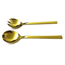 Set Cubiertos Para Ensalada 2Pzas Dorado - Toscana
