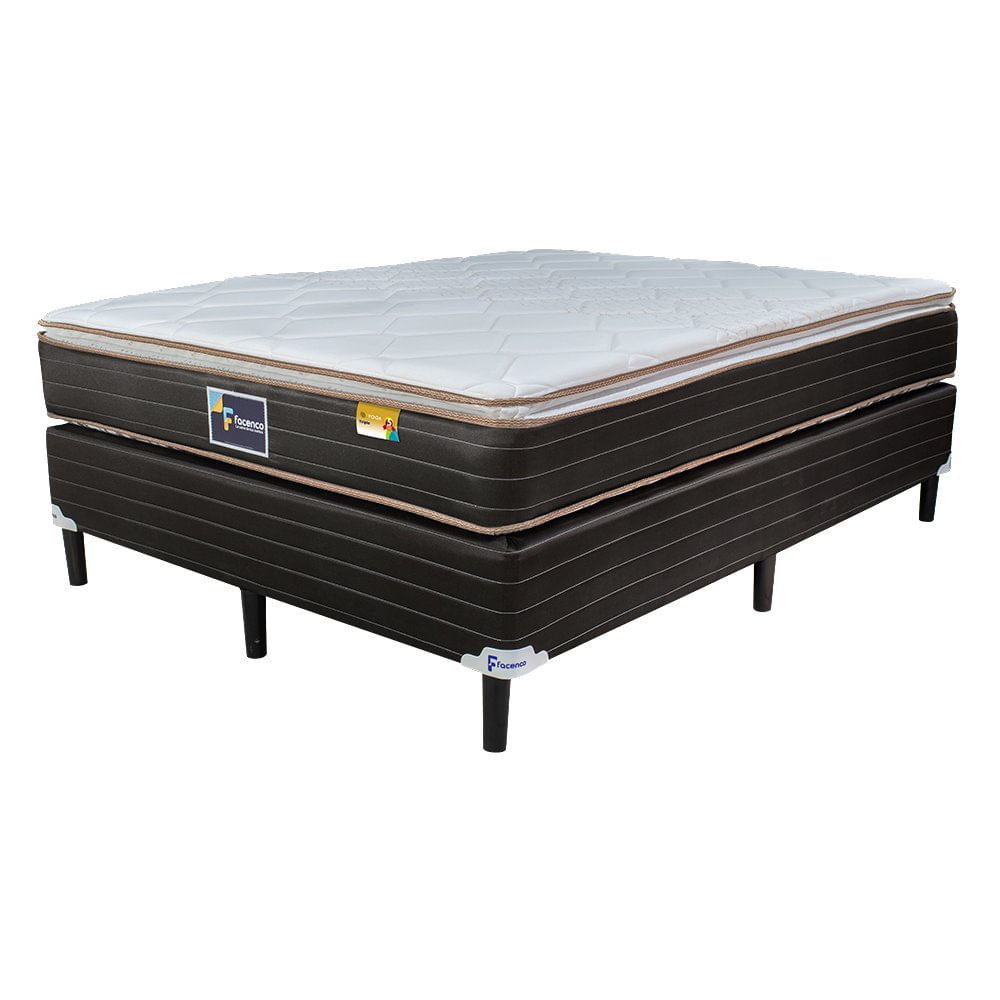 Set de Cama Yoga Triple con Colchón Semi Firme y Base - Varios Tamaños Queen