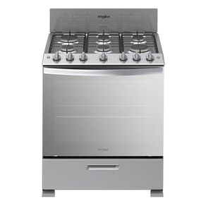 Estufa A Gas Con Horno Gris 30 Plg - Whirlpool