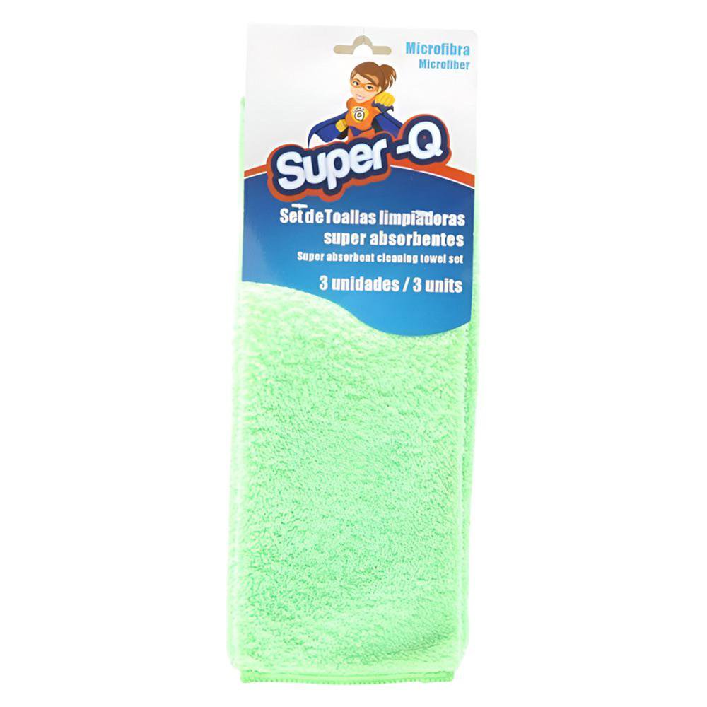 Paño de Microfibra Verde 3 Unidades