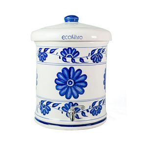 Ecofiltro Cerámico Diseño Flores Azules - Ecofiltro