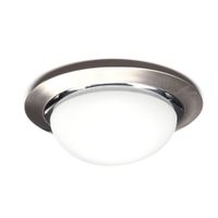 Plafón De Techo Redondo Blanca/Base Satinada 24.5Cm 1Bombillox60Wmax - Zlumini