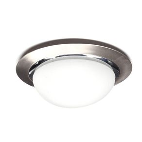 Plafón De Techo Redondo Blanca/Base Satinada 24.5Cm 1Bombillox60Wmax - Zlumini