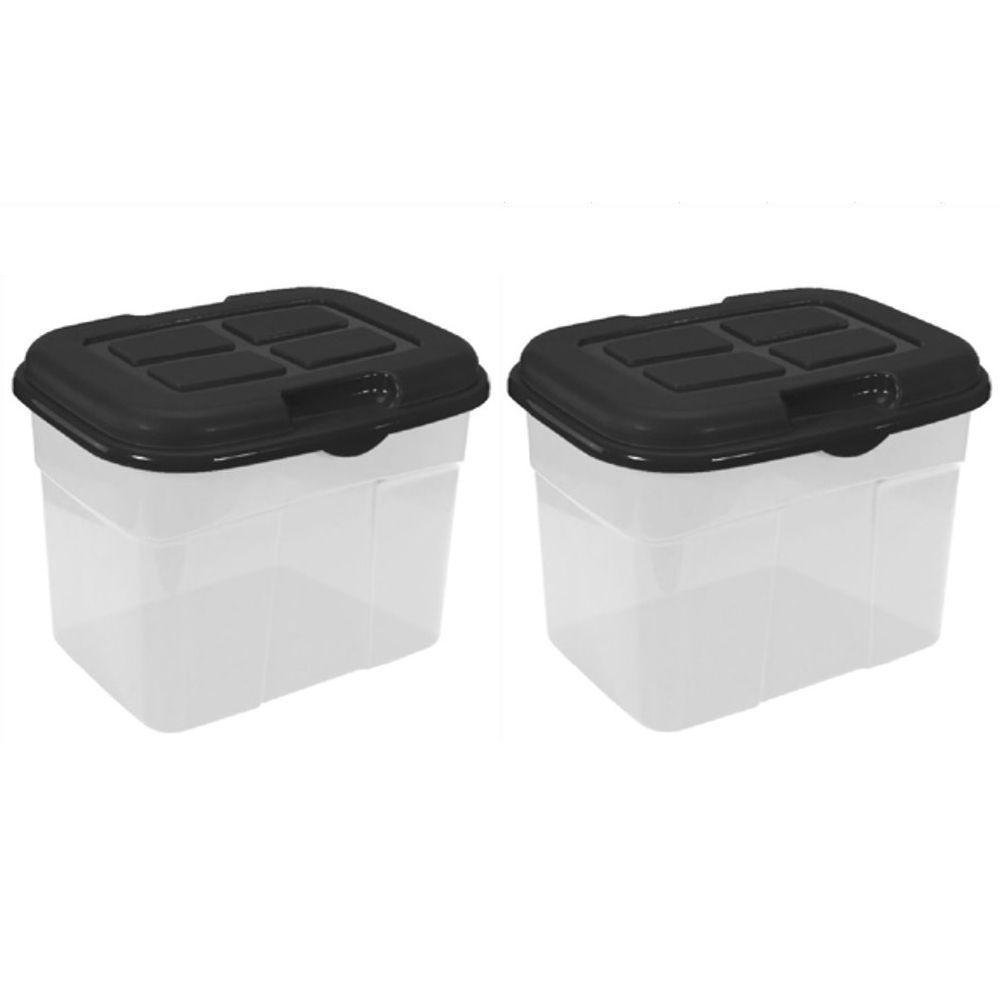 Set 2 Cajas Jumbo 56 L - Varios Colores Negro