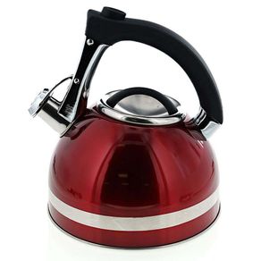 Tetera De Acero Inoxidable Roja 3 L - Nordika