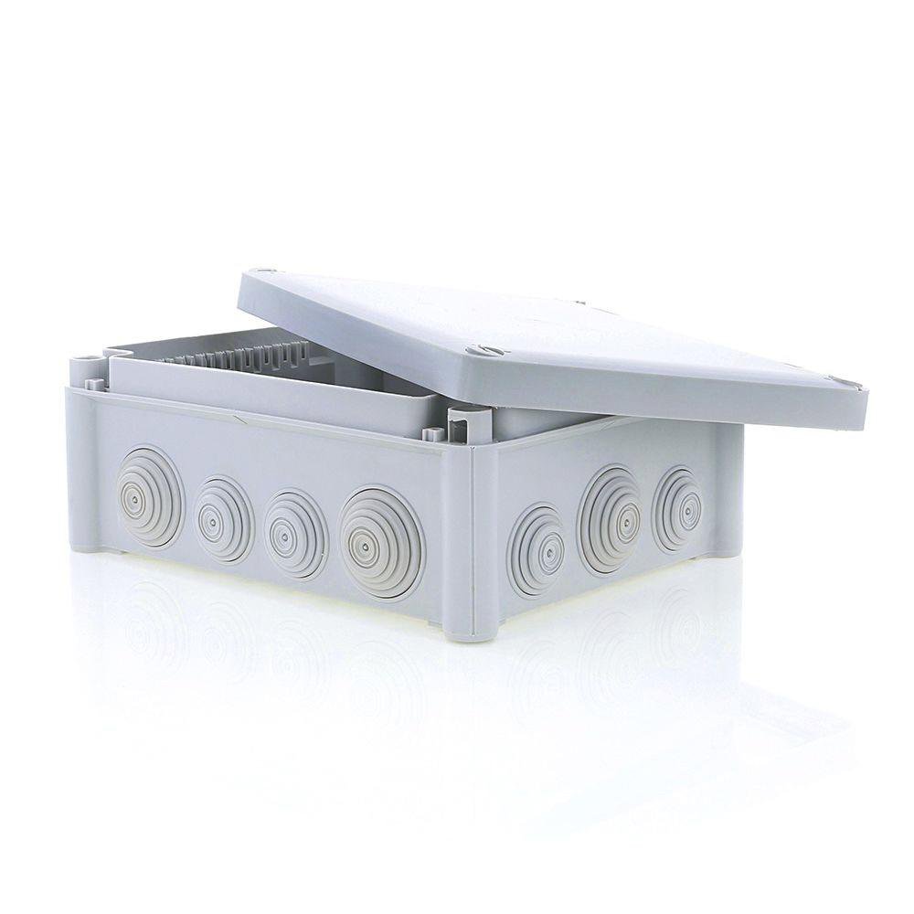 Caja Eléctrica Rectangular de Plástico uso Intemperie 20X17X8 Cm
