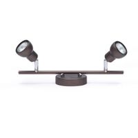 Lámpara De Techo/Pared Café 2Bombillosxgu10X50Wmax - Zlumini