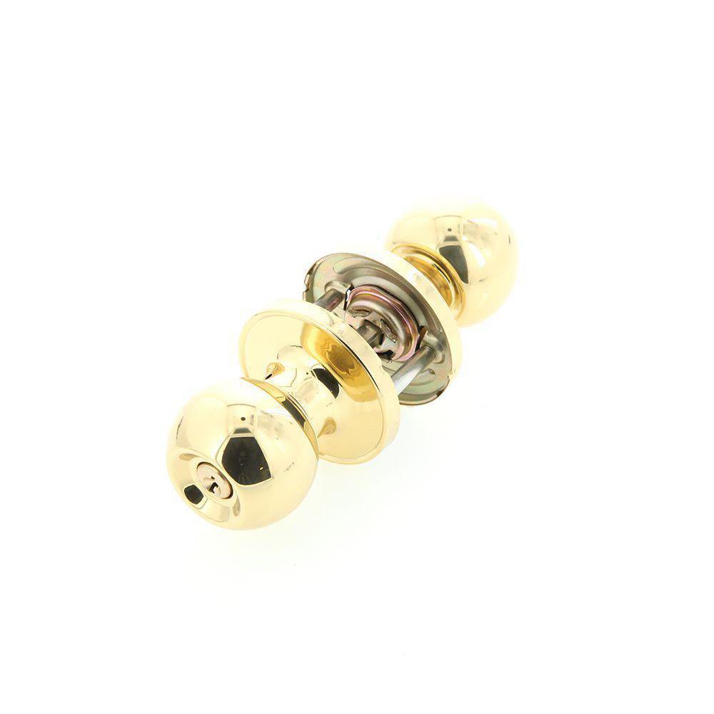Cerradura para Dormitorio Tipo Pomo Varios Colores Dorado Brillante