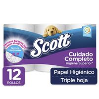 Papel Higiénico 12 Rollos Triple Hoja Cuidado Completo - Scott
