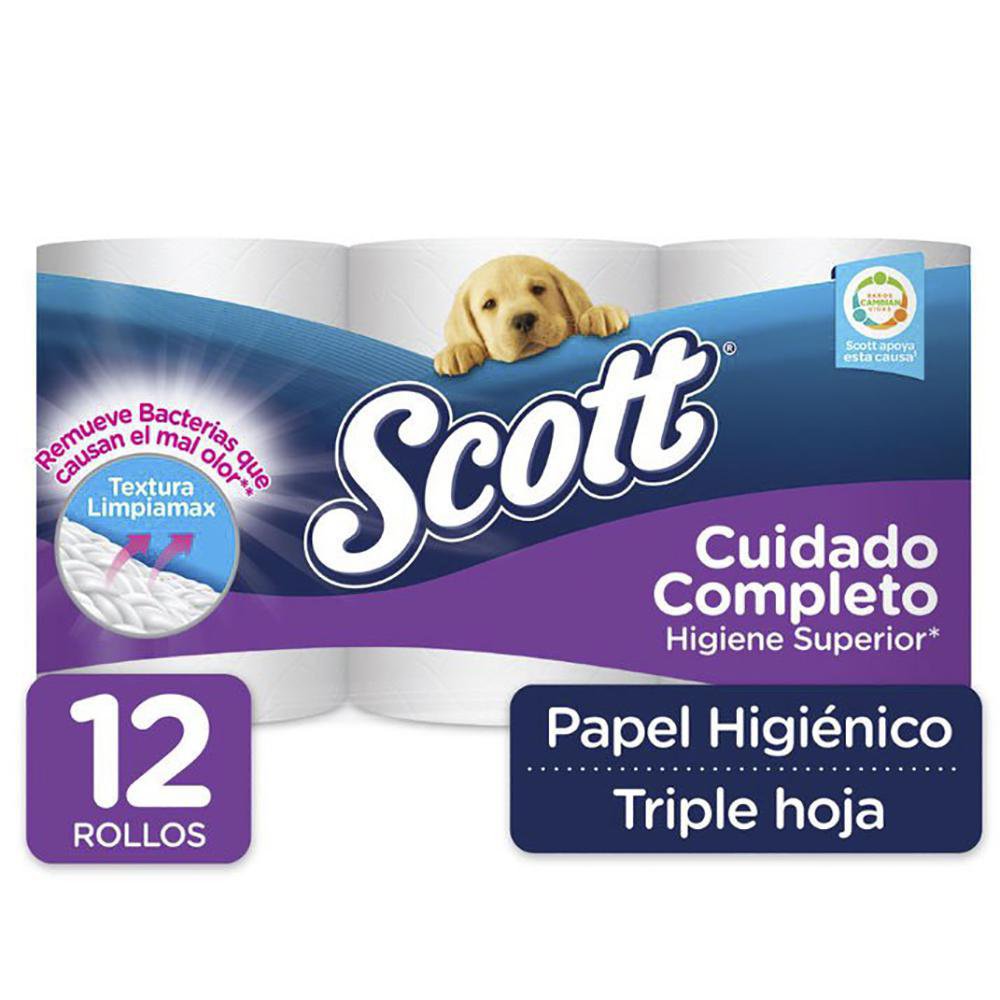 Papel Higiénico Triple Hoja Cuidado Completo, 12 Rollos Papel Higiénico Cuidado Completo T…