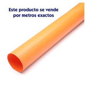 Tubo De Drenaje 4 X 1 M Color Naranja - Durman Esquivel