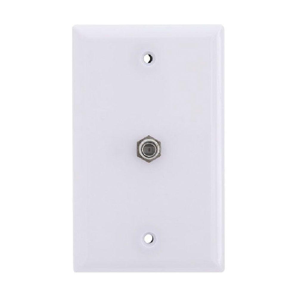 Placa Coaxial de Pared Color Blanco Placa Coaxial de Pared Blanca